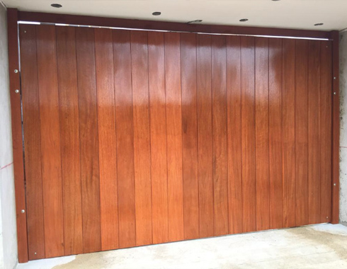 portones electricos campestres en madera