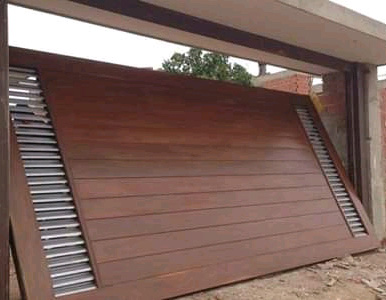 puertas electricas de madera para fincas