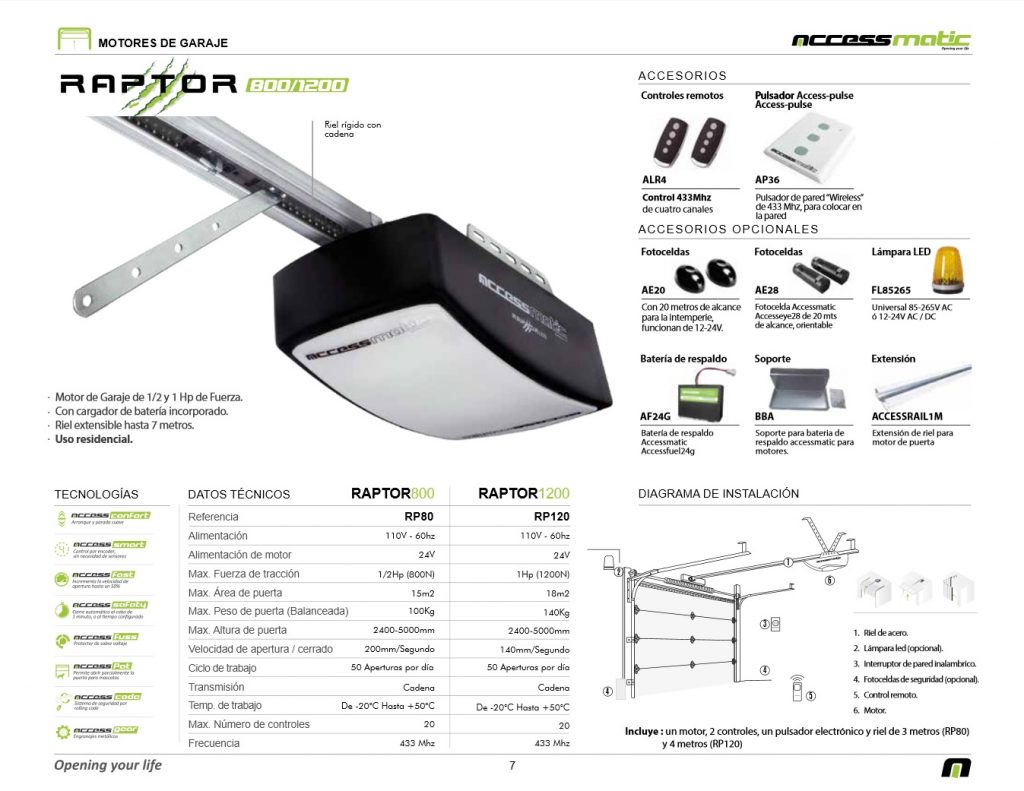 Motor-Raptor-1200 accessmatic bucaramanga